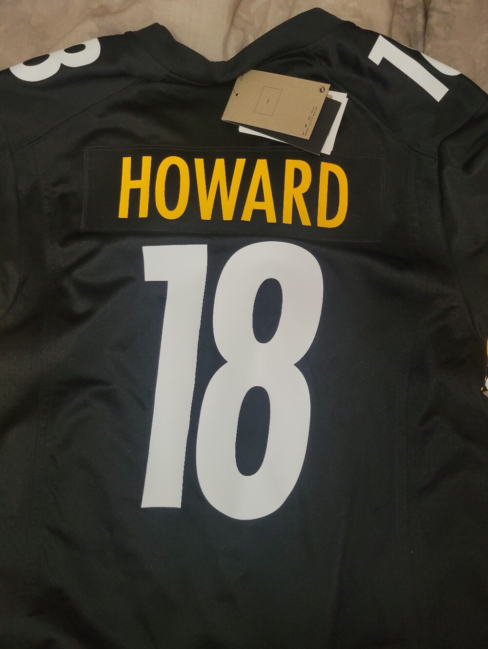 $149 Mens NIKE Apparel Official Steelers Jersey HOWARD #18 SZ MEDIUM